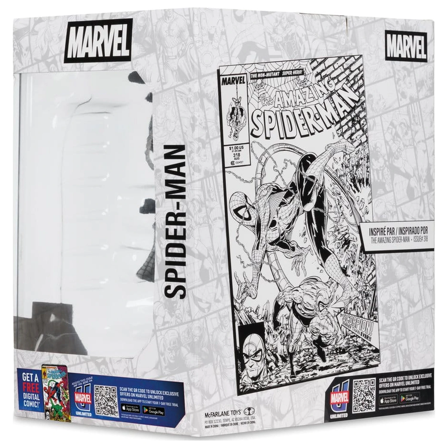Marvel PVC socha 1/10 Spider-Man (Line Art) (The Amazing Spider-Man #318) (Gold Label) 17 cm fotografii produktu
