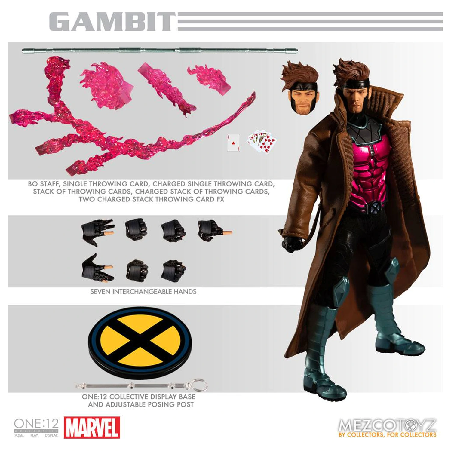 Marvel Akční figurka 1/12 Gambit 17 cm fotografii produktu