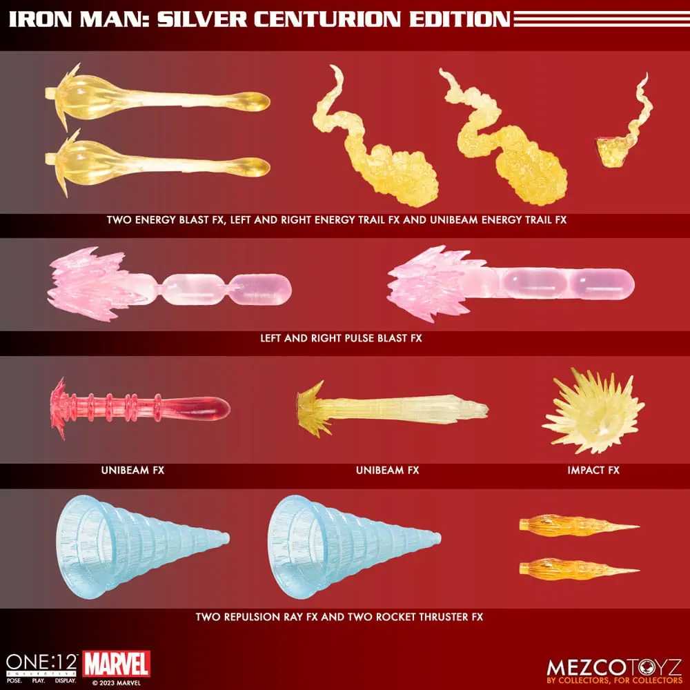 Akční figurka Marvel 1/12 Iron Man (Silver Centurion Edition) 16 cm fotografii produktu