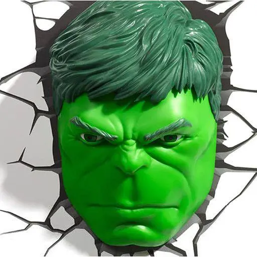 Marvel 3D LED Světlo Hulk Obličej 3D fotografii produktu