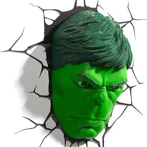 Marvel 3D LED Světlo Hulk Obličej 3D fotografii produktu