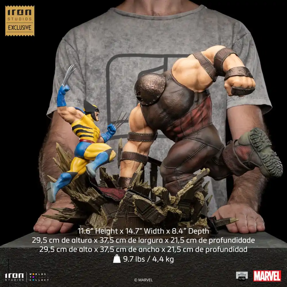 Marvel BDS Art Scale Socha 1/10 Wolverine vs Juggernaut heo EU Exclusive 30 cm fotografii produktu