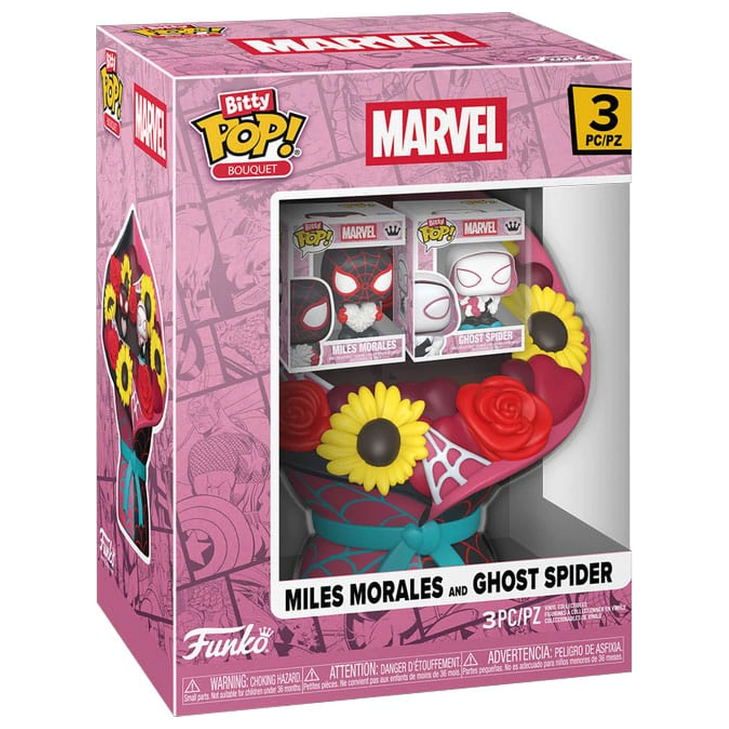 Marvel Bitty Funko POP! Kytice Vinylová Figurka 2-balení Miles Morales & Ghost Spider (Valentine) fotografii produktu
