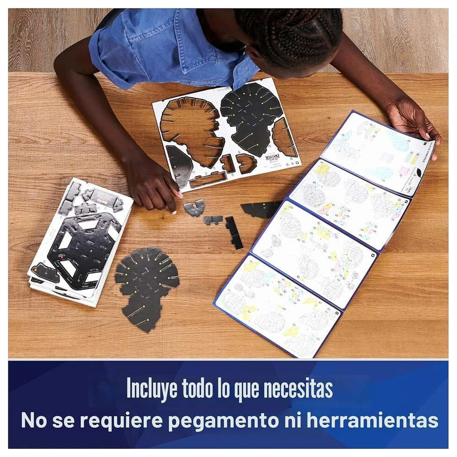 Marvel Black Panther busta 3D puzzle fotografii produktu