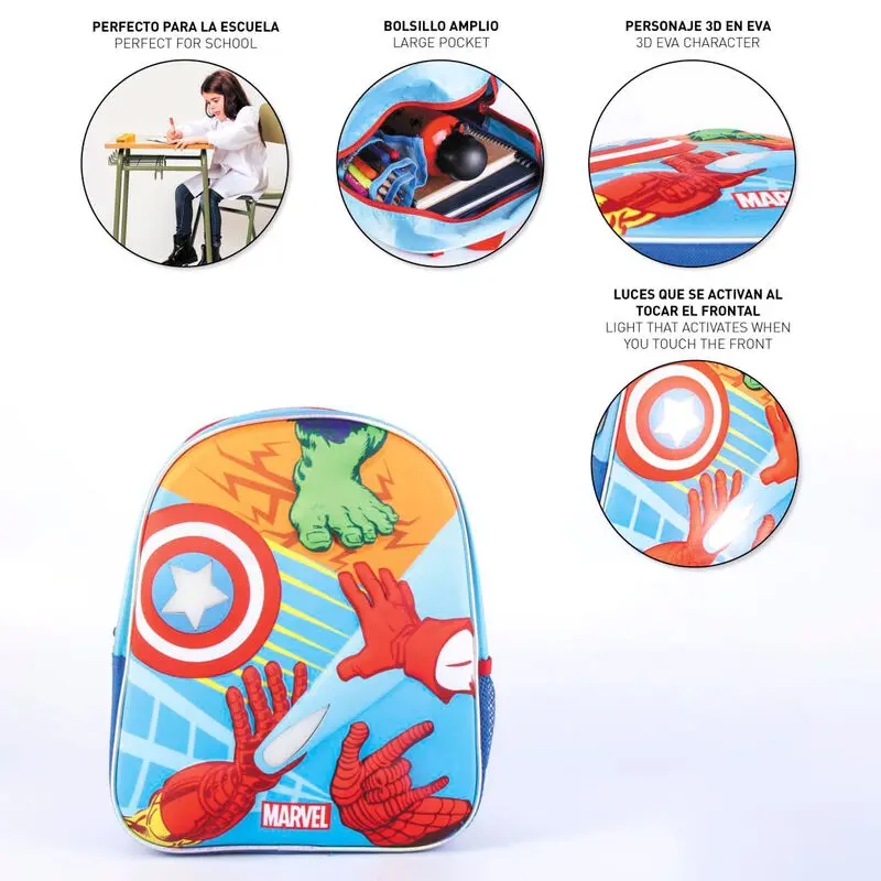Marvel Avengers 3D batoh se světly 31cm fotografii produktu