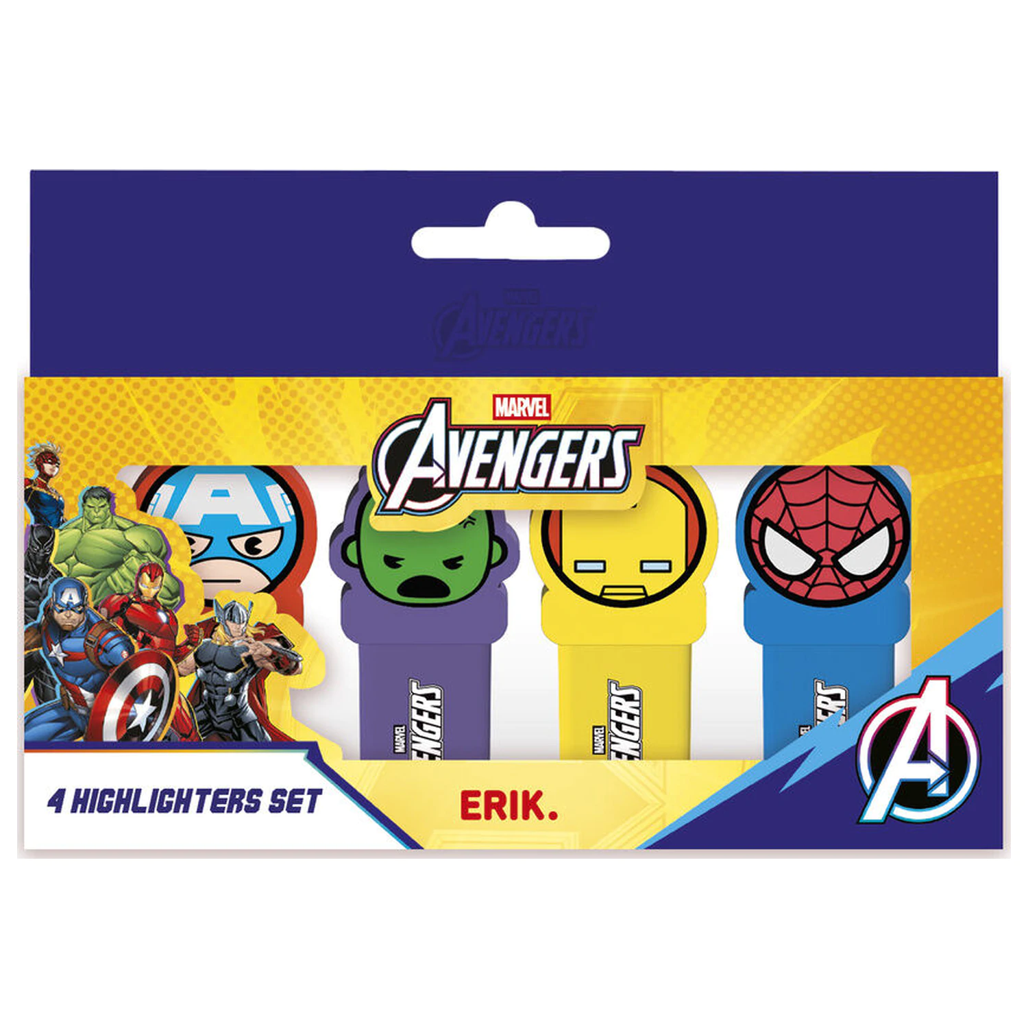 Marvel Avengers sada 4 zvýrazňovačů s topperem fotografii produktu