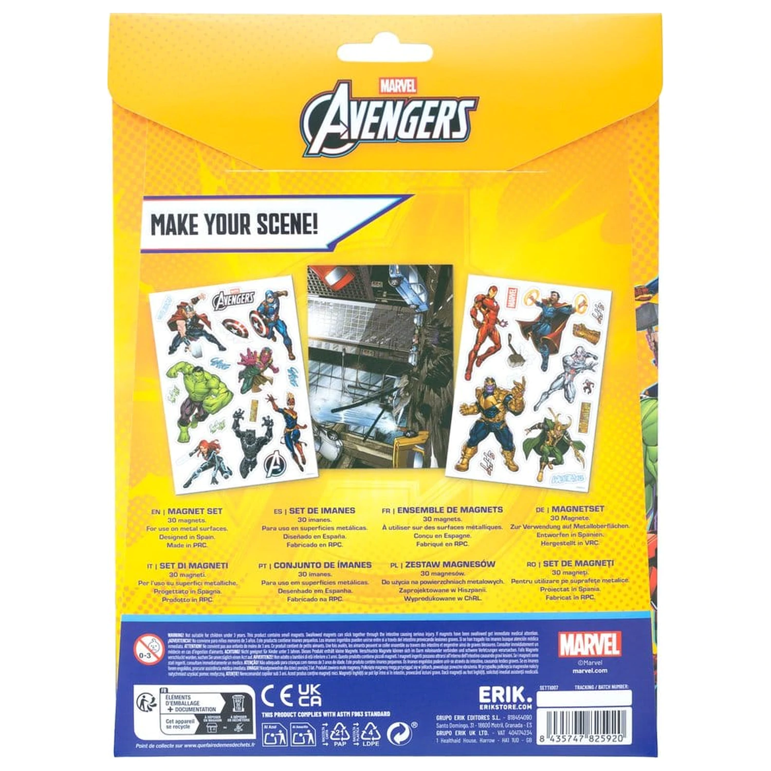 Marvel Die-Cut Magnet Set Avengers fotografii produktu