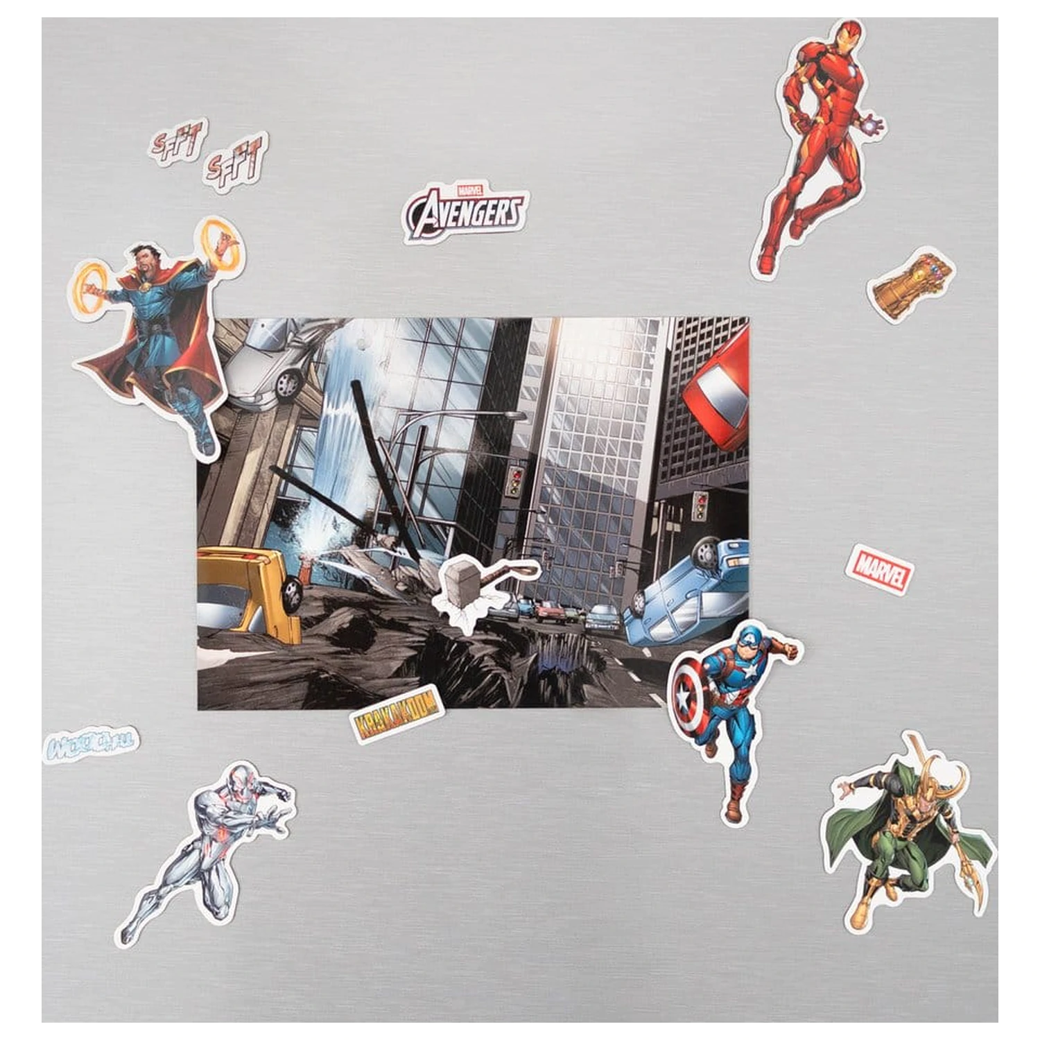 Marvel Die-Cut Magnet Set Avengers fotografii produktu