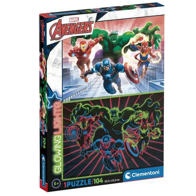 Marvel Avengers Svítící puzzle 104ks fotografii produktu