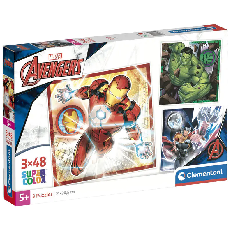 Marvel Avengers puzzle 3x48 dílků fotografii produktu