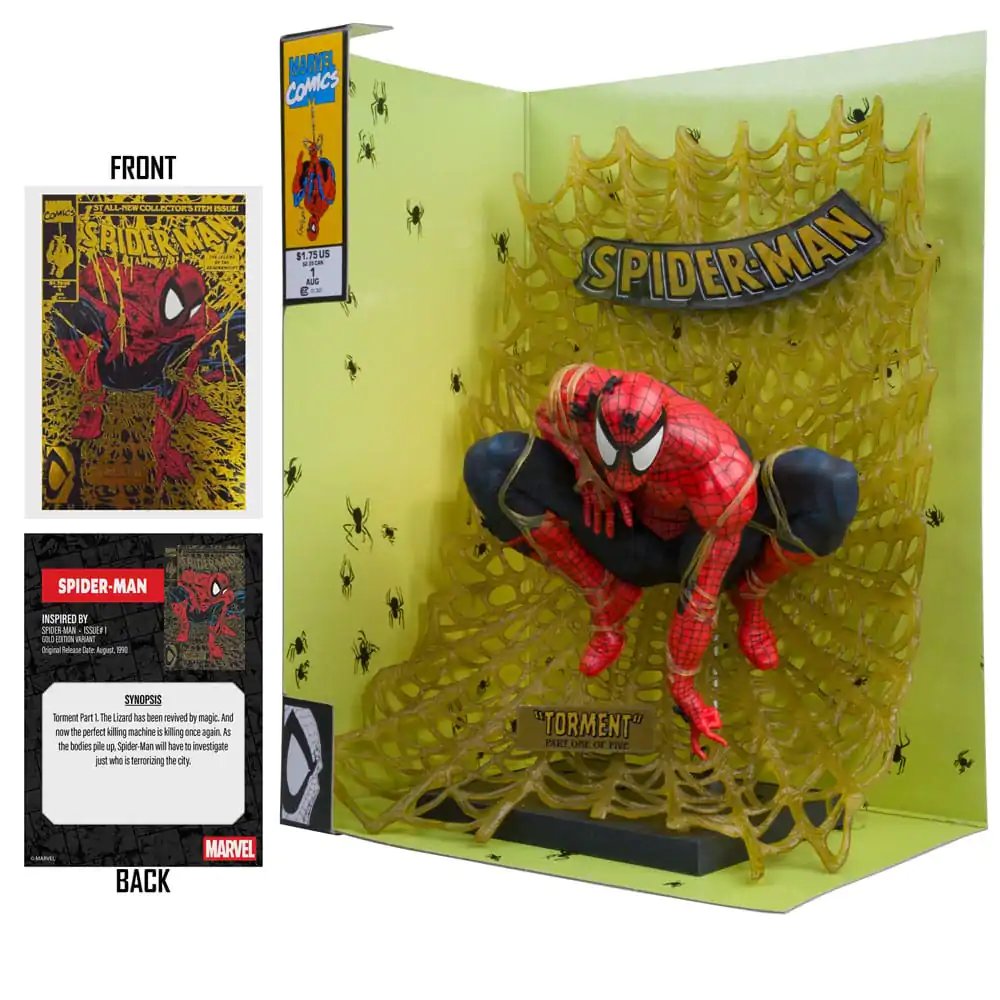 Marvel Kolekce PVC Socha 1/6 Spider-Man (Spider-Man # 1) (Gold Edition) (Gold Label) 15 cm fotografii produktu
