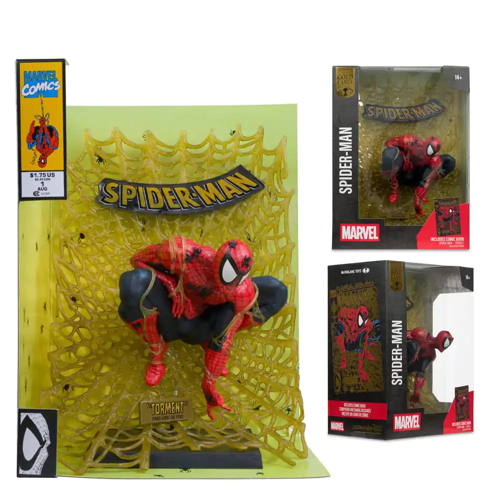 Marvel Kolekce PVC Socha 1/6 Spider-Man (Spider-Man # 1) (Gold Edition) (Gold Label) 15 cm fotografii produktu
