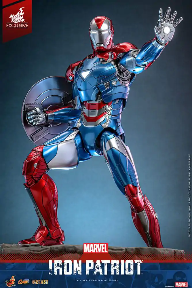 Marvel Comic Diecast Masterpiece Akční figurka 1/6 Iron Patriot Hot Toys Exclusive 32 cm fotografii produktu