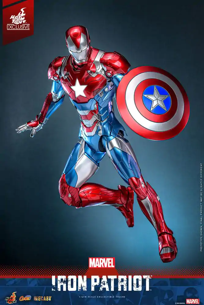 Marvel Comic Diecast Masterpiece Akční figurka 1/6 Iron Patriot Hot Toys Exclusive 32 cm fotografii produktu