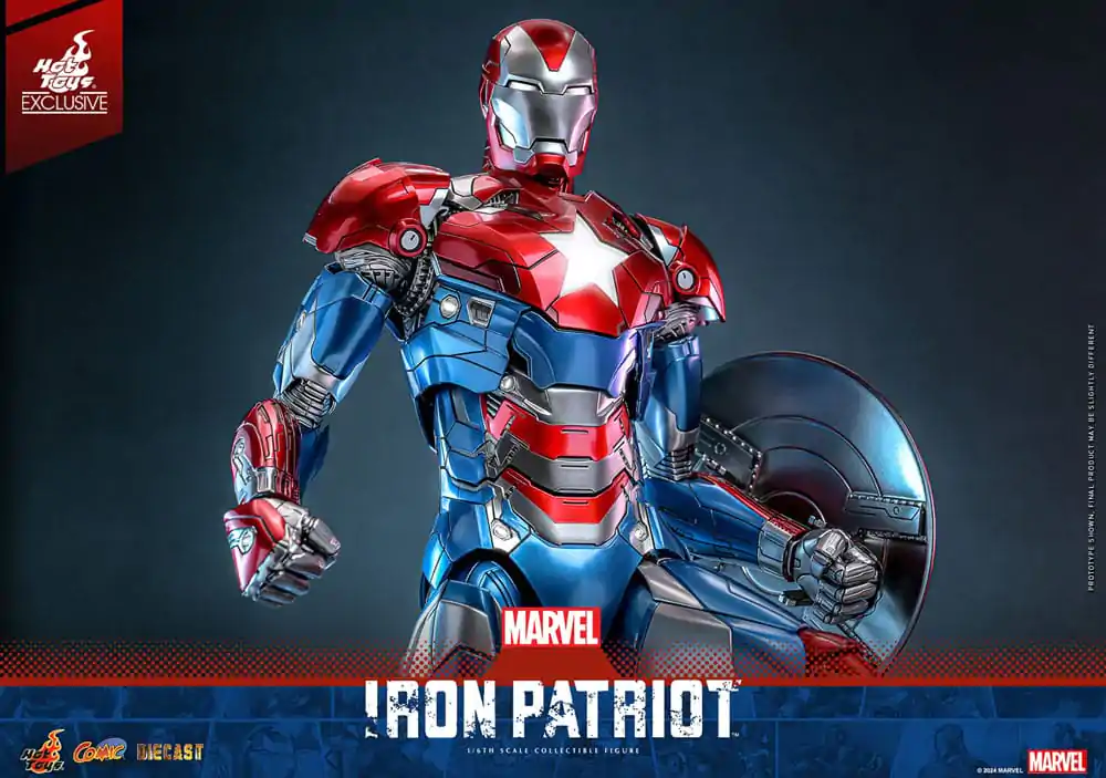 Marvel Comic Diecast Masterpiece Akční figurka 1/6 Iron Patriot Hot Toys Exclusive 32 cm fotografii produktu