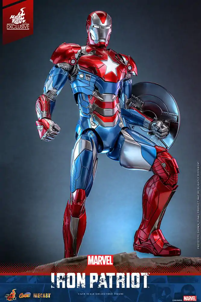 Marvel Comic Diecast Masterpiece Akční figurka 1/6 Iron Patriot Hot Toys Exclusive 32 cm fotografii produktu