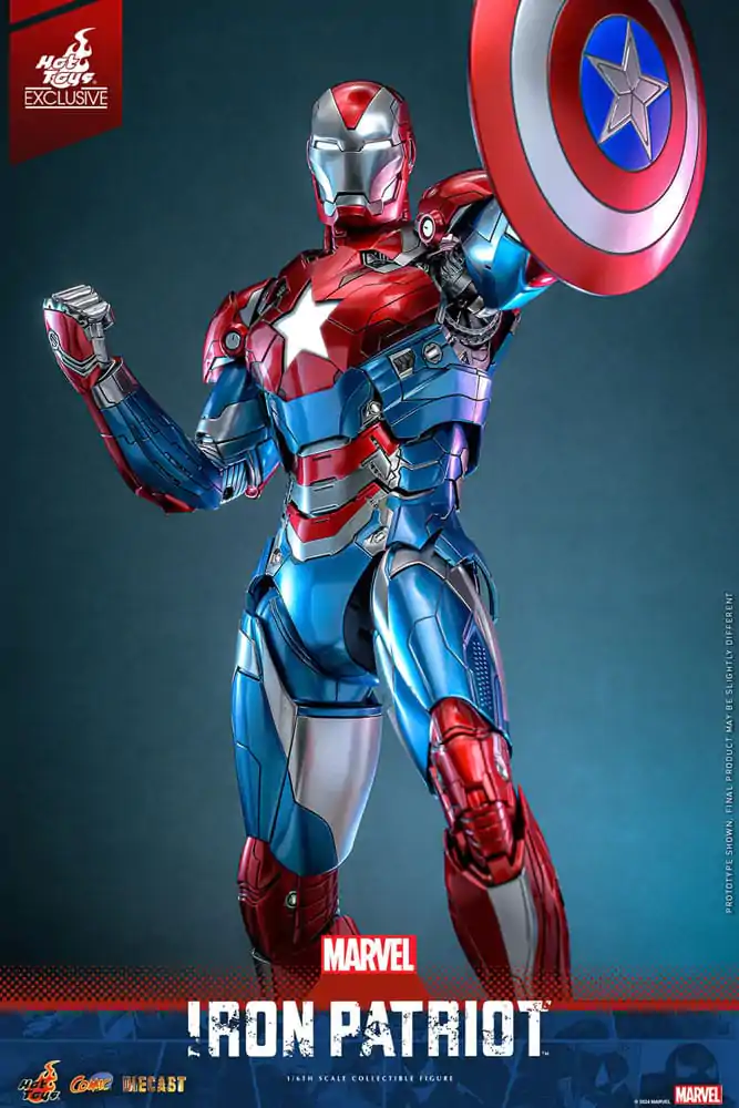 Marvel Comic Diecast Masterpiece Akční figurka 1/6 Iron Patriot Hot Toys Exclusive 32 cm fotografii produktu