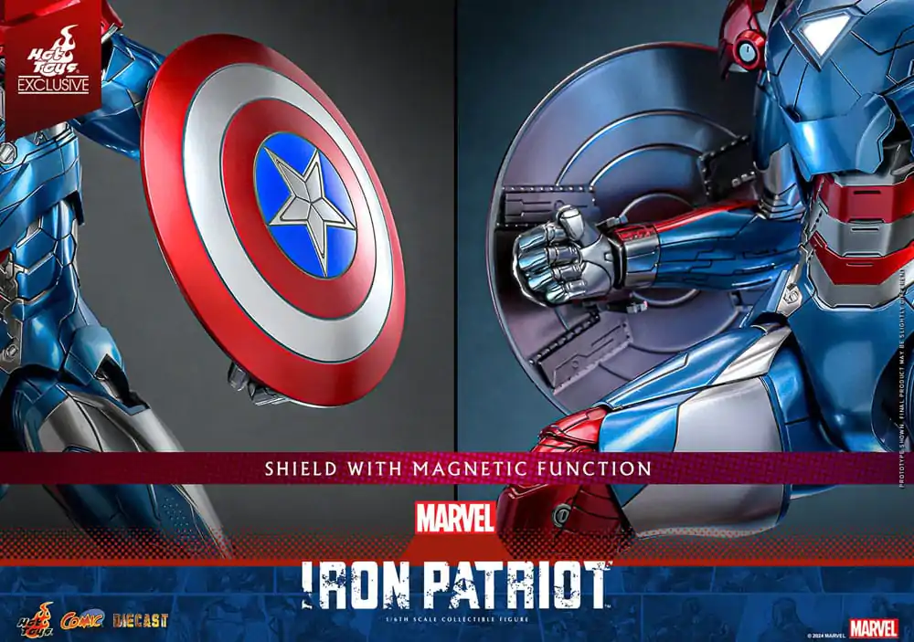 Marvel Comic Diecast Masterpiece Akční figurka 1/6 Iron Patriot Hot Toys Exclusive 32 cm fotografii produktu