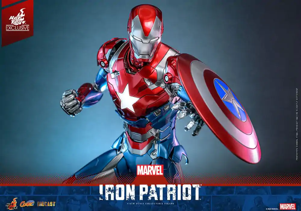 Marvel Comic Diecast Masterpiece Akční figurka 1/6 Iron Patriot Hot Toys Exclusive 32 cm fotografii produktu