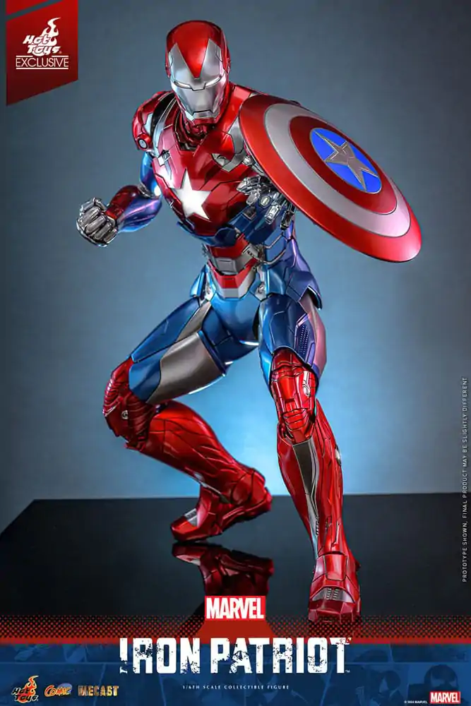 Marvel Comic Diecast Masterpiece Akční figurka 1/6 Iron Patriot Hot Toys Exclusive 32 cm fotografii produktu