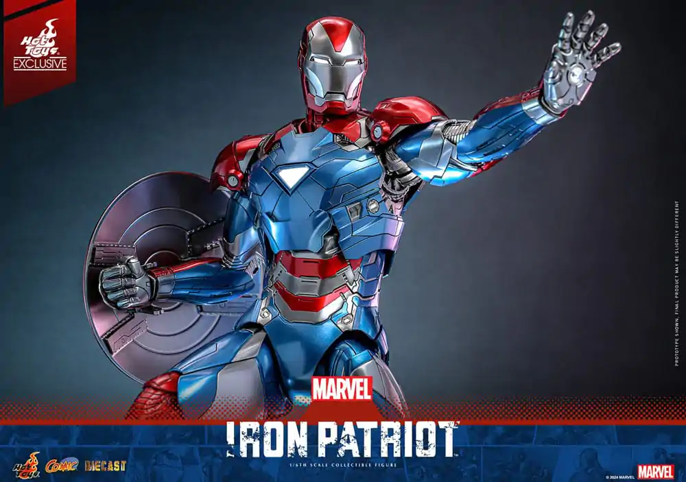 Marvel Comic Diecast Masterpiece Akční figurka 1/6 Iron Patriot Hot Toys Exclusive 32 cm fotografii produktu