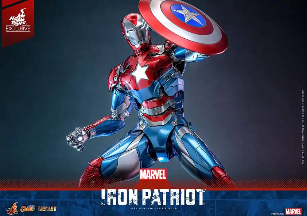 Marvel Comic Diecast Masterpiece Akční figurka 1/6 Iron Patriot Hot Toys Exclusive 32 cm fotografii produktu