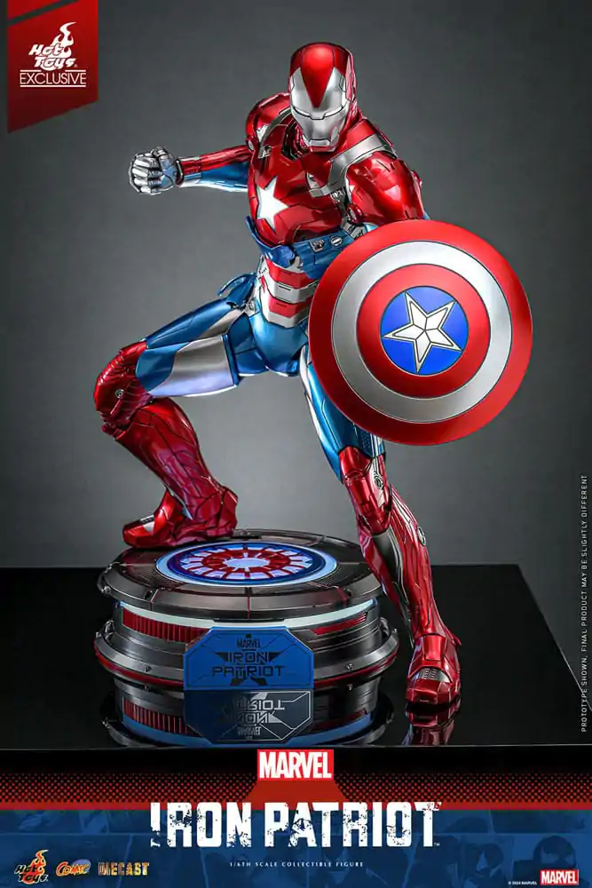 Marvel Comic Diecast Masterpiece Akční figurka 1/6 Iron Patriot Hot Toys Exclusive 32 cm fotografii produktu