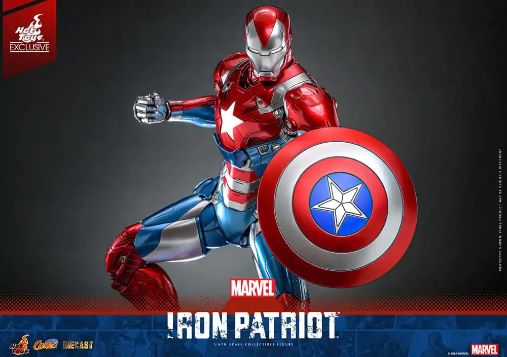 Marvel Comic Diecast Masterpiece Akční figurka 1/6 Iron Patriot Hot Toys Exclusive 32 cm fotografii produktu