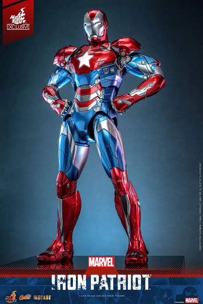 Marvel Comic Diecast Masterpiece Akční figurka 1/6 Iron Patriot Hot Toys Exclusive 32 cm fotografii produktu