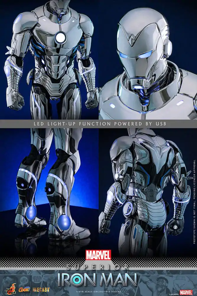 Marvel Comic Diecast Masterpiece akční figurka 1/6 Superior Iron Man 32 cm fotografii produktu