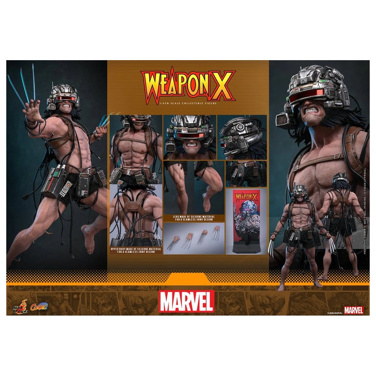 Marvel Comic Masterpiece akční figurka 1/6 Weapon X 31 cm fotografii produktu
