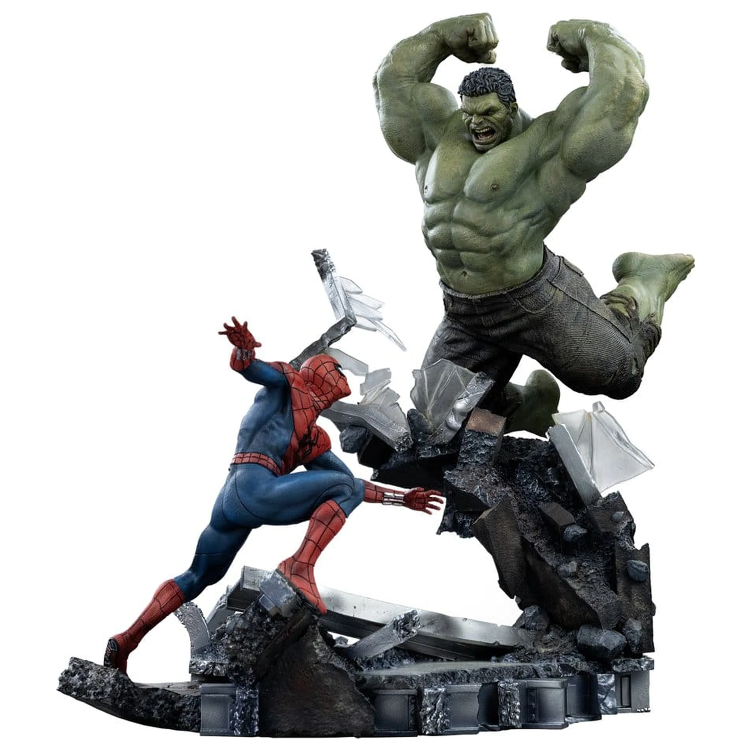 Marvel Comics Art Scale Socha 1/10 Spider-Man vs Hulk 38 cm fotografii produktu