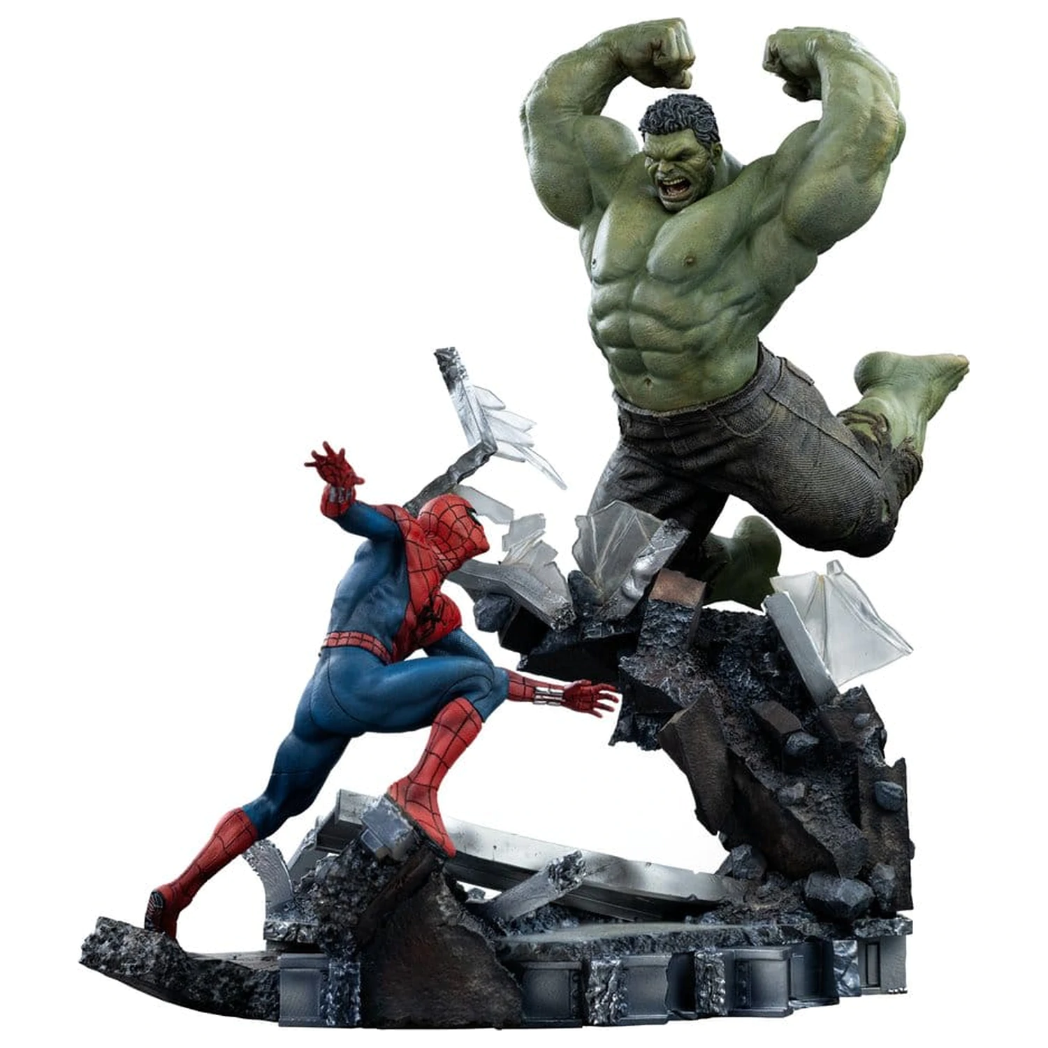 Marvel Comics Art Scale Socha 1/10 Spider-Man vs Hulk 38 cm fotografii produktu