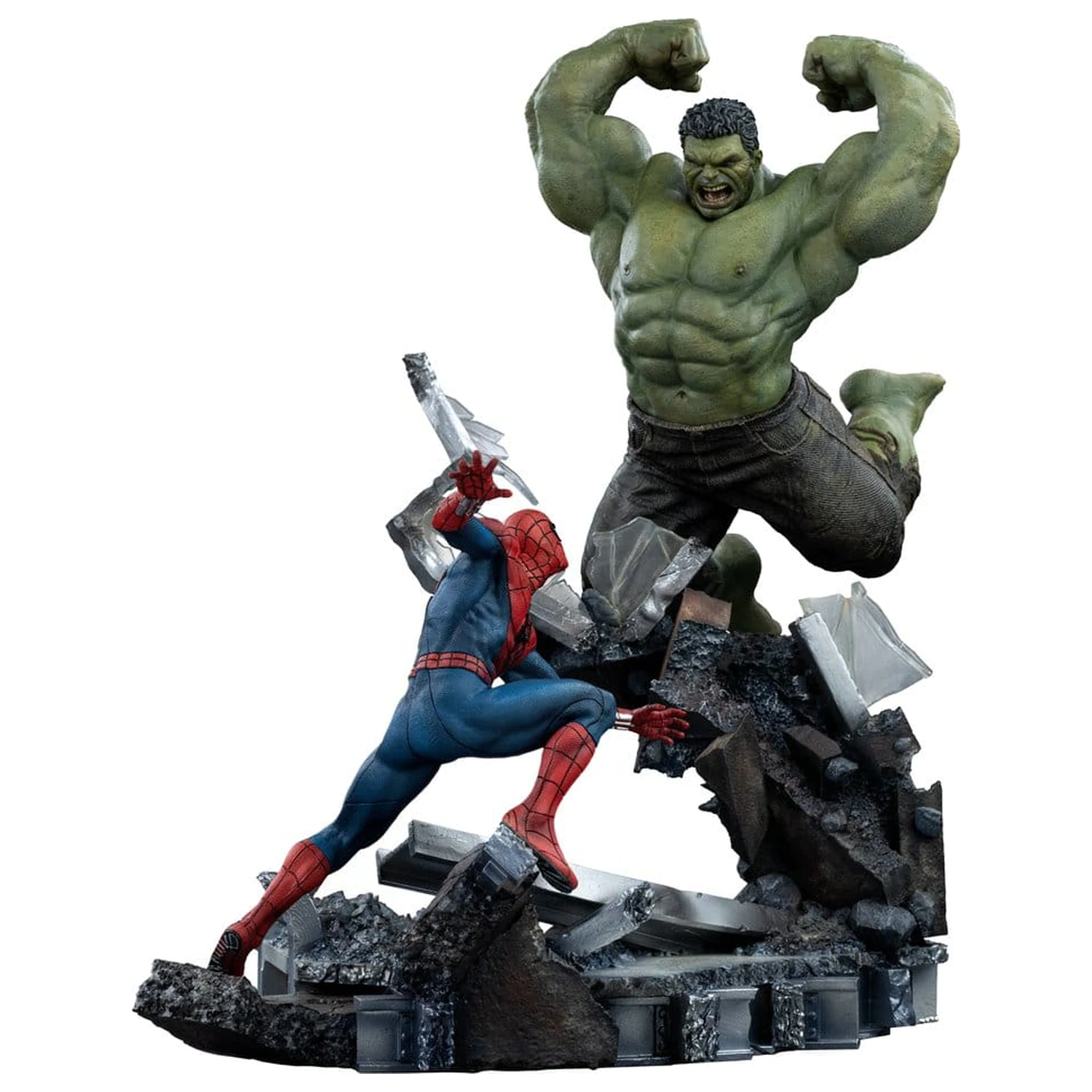 Marvel Comics Art Scale Socha 1/10 Spider-Man vs Hulk 38 cm fotografii produktu