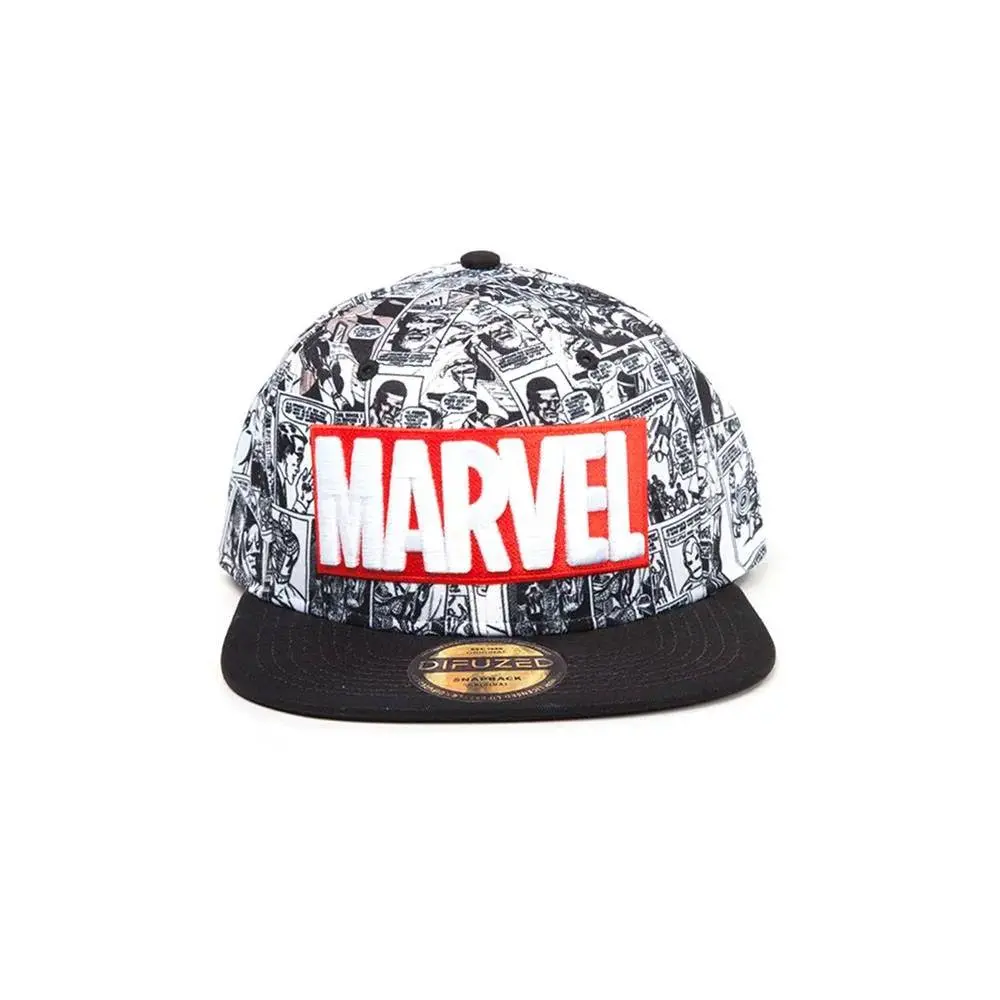 Marvel Comics Snapback Kšiltovka Classic Červená a Bílá Logo fotografii produktu