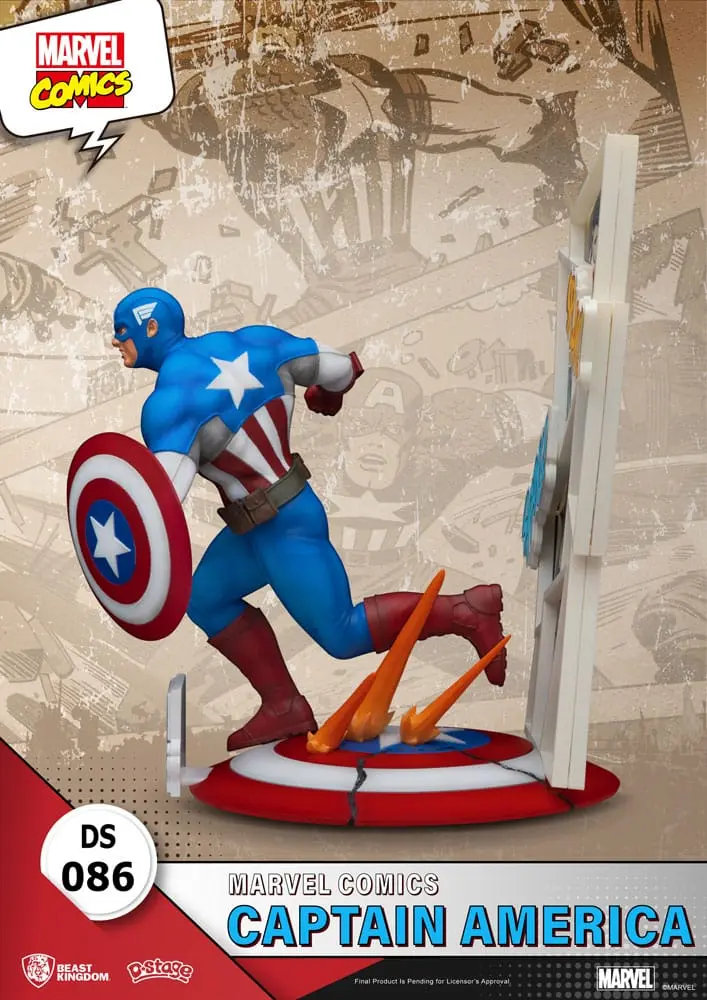 Marvel Comics D-Stage PVC diorama Captain America 16 cm fotografii produktu