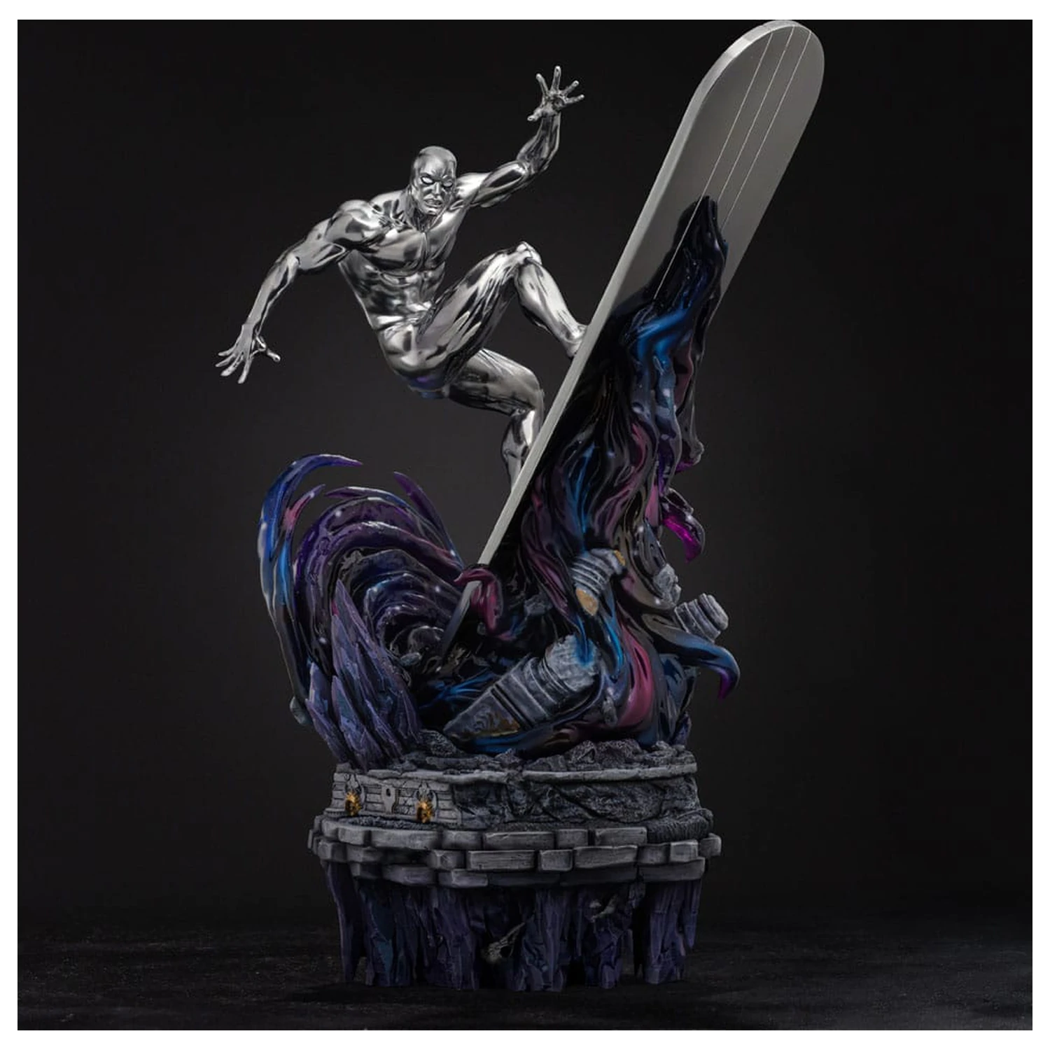 Marvel Comics Infinity Gauntlet Diorama Art Scale socha 1/10 Silver Surfer Deluxe 36 cm fotografii produktu