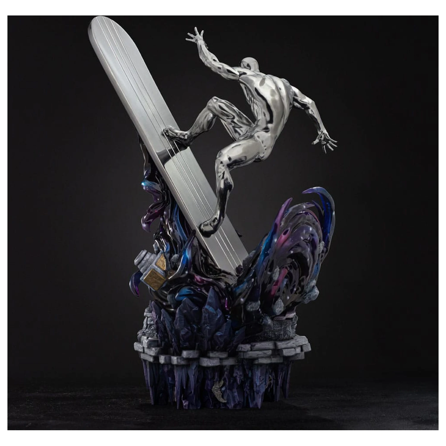 Marvel Comics Infinity Gauntlet Diorama Art Scale socha 1/10 Silver Surfer Deluxe 36 cm fotografii produktu