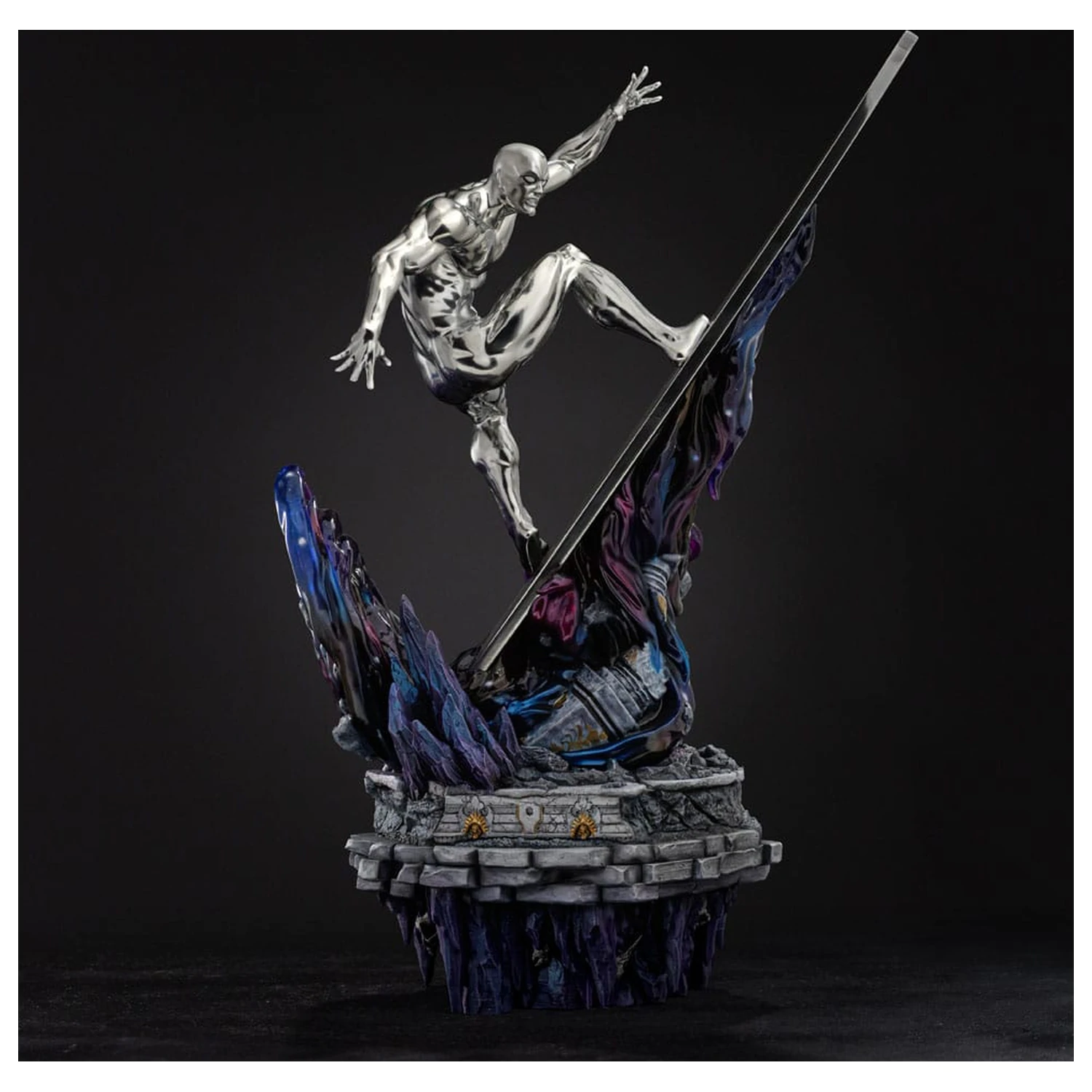 Marvel Comics Infinity Gauntlet Diorama Art Scale socha 1/10 Silver Surfer Deluxe 36 cm fotografii produktu
