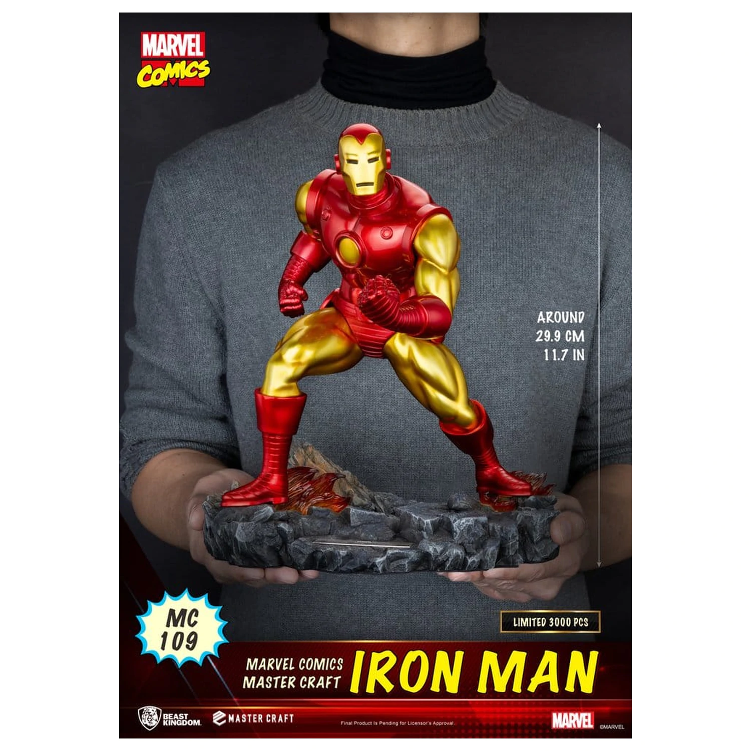 Marvel Comics Master Craft socha Iron Man 29 cm fotografii produktu