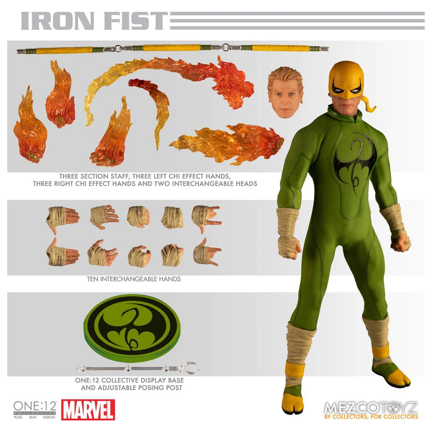 Marvel Comics One:12 Collective akční figurka 1/12 Iron Fist 17 cm fotografii produktu