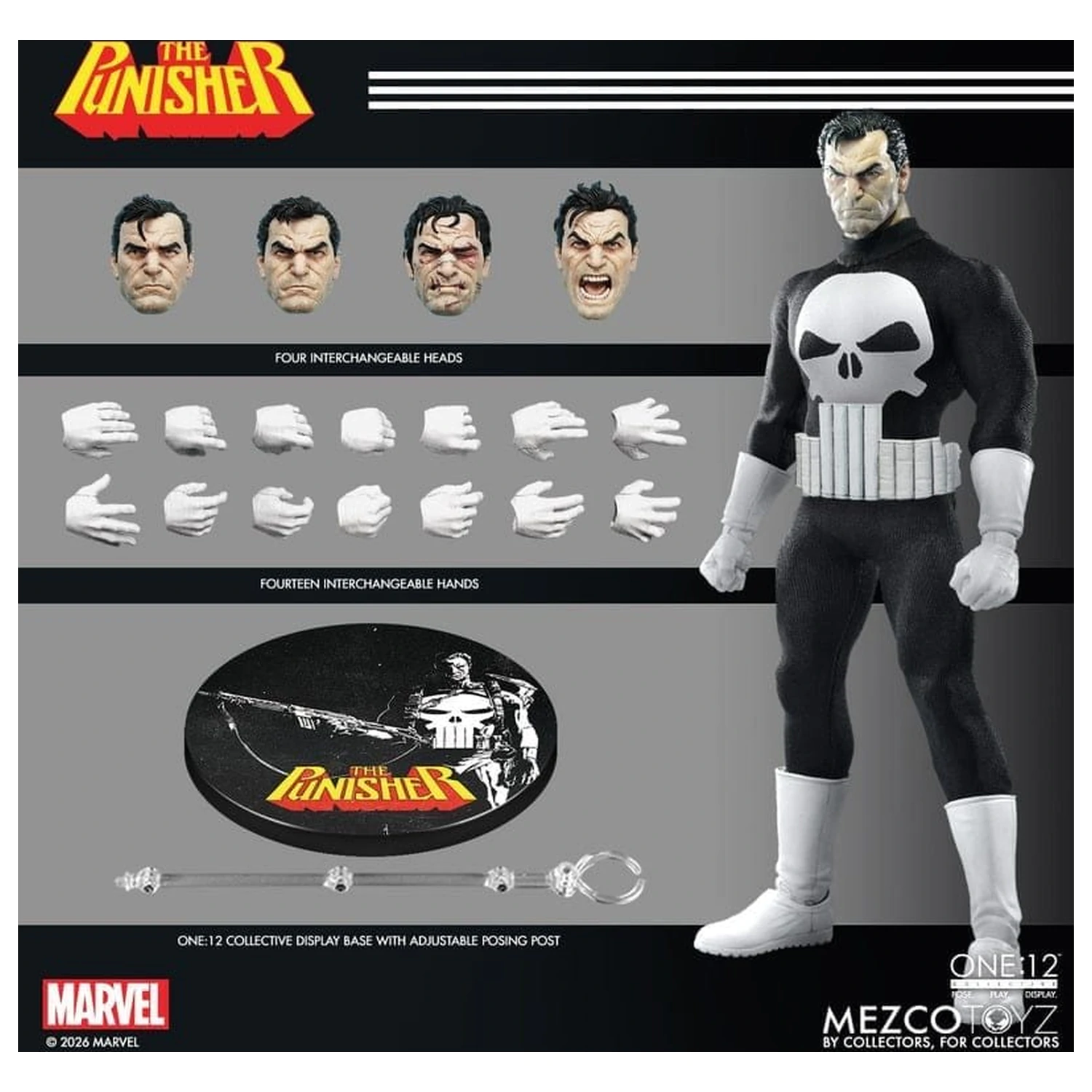 Marvel Comics One:12 Collective akční figurka 1/12 Punisher 17 cm fotografii produktu