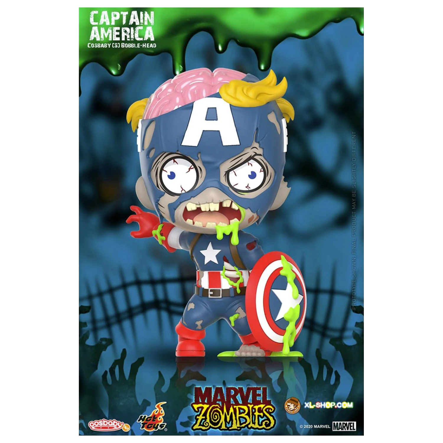 Marvel Cosbaby Wave 1 Captain America Zombie fotografii produktu