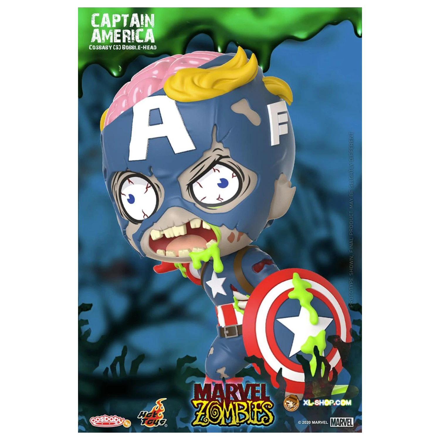 Marvel Cosbaby Wave 1 Captain America Zombie fotografii produktu