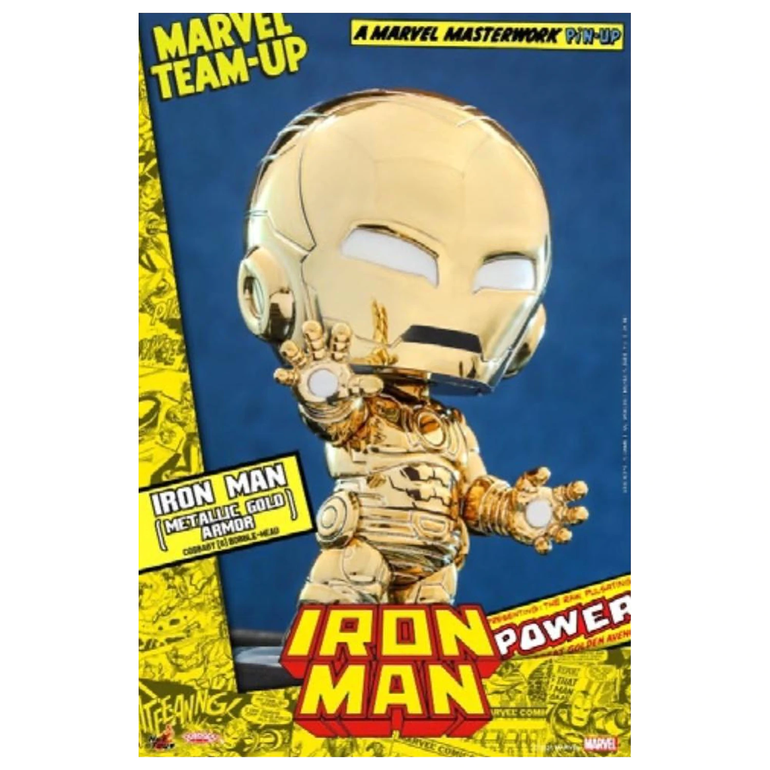 Marvel Cosbaby Wave 2 Iron Man Metallic Gold Armor fotografii produktu