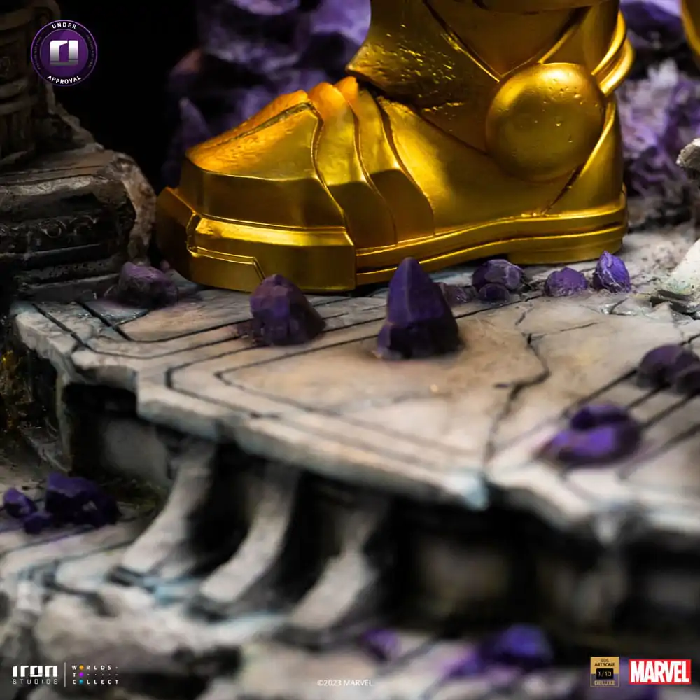 Marvel Deluxe BDS Art Scale socha 1/10 Thanos Rukavice nekonečna dioráma 42 cm fotografii produktu