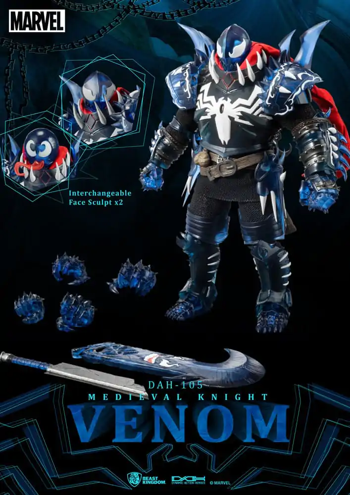 Marvel Dynamic 8ction Heroes Akční figurka 1/9 Středověký rytíř Venom 23 cm fotografii produktu