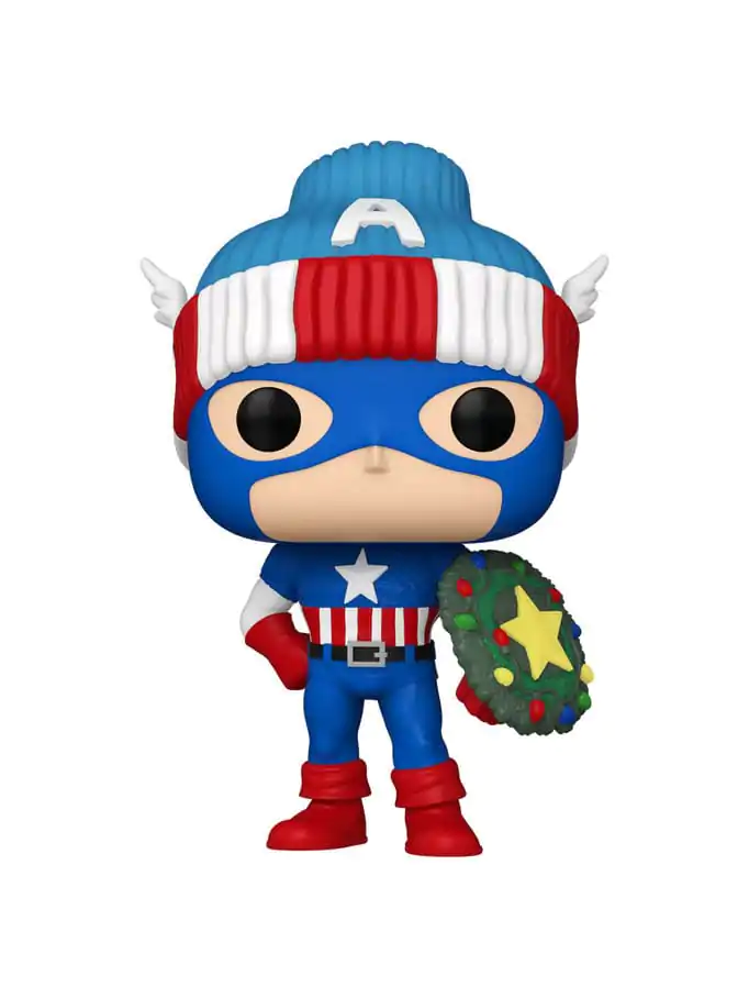 Marvel Funko POP! Vinylová figurka Vánoční Capt. America 9 cm fotografii produktu