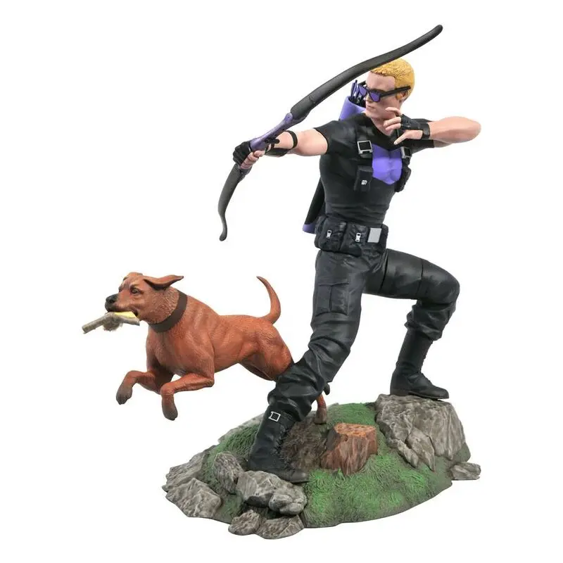 Marvel Comic Gallery PVC socha Hawkeye s Pizza Dog 23 cm fotografii produktu