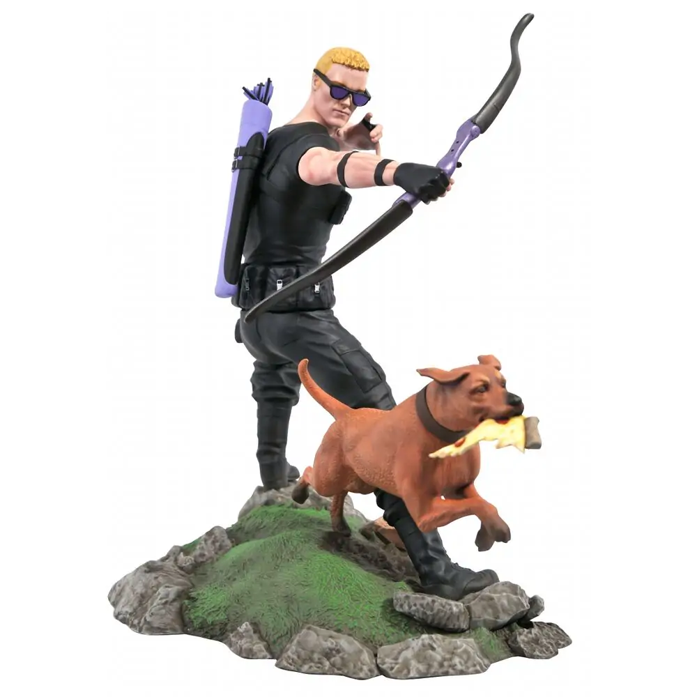 Marvel Comic Gallery PVC socha Hawkeye s Pizza Dog 23 cm fotografii produktu